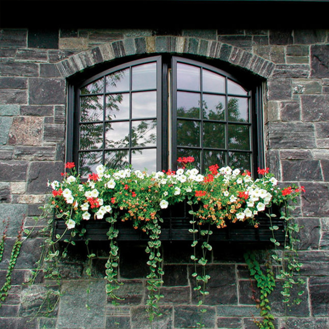 masonry stone around window